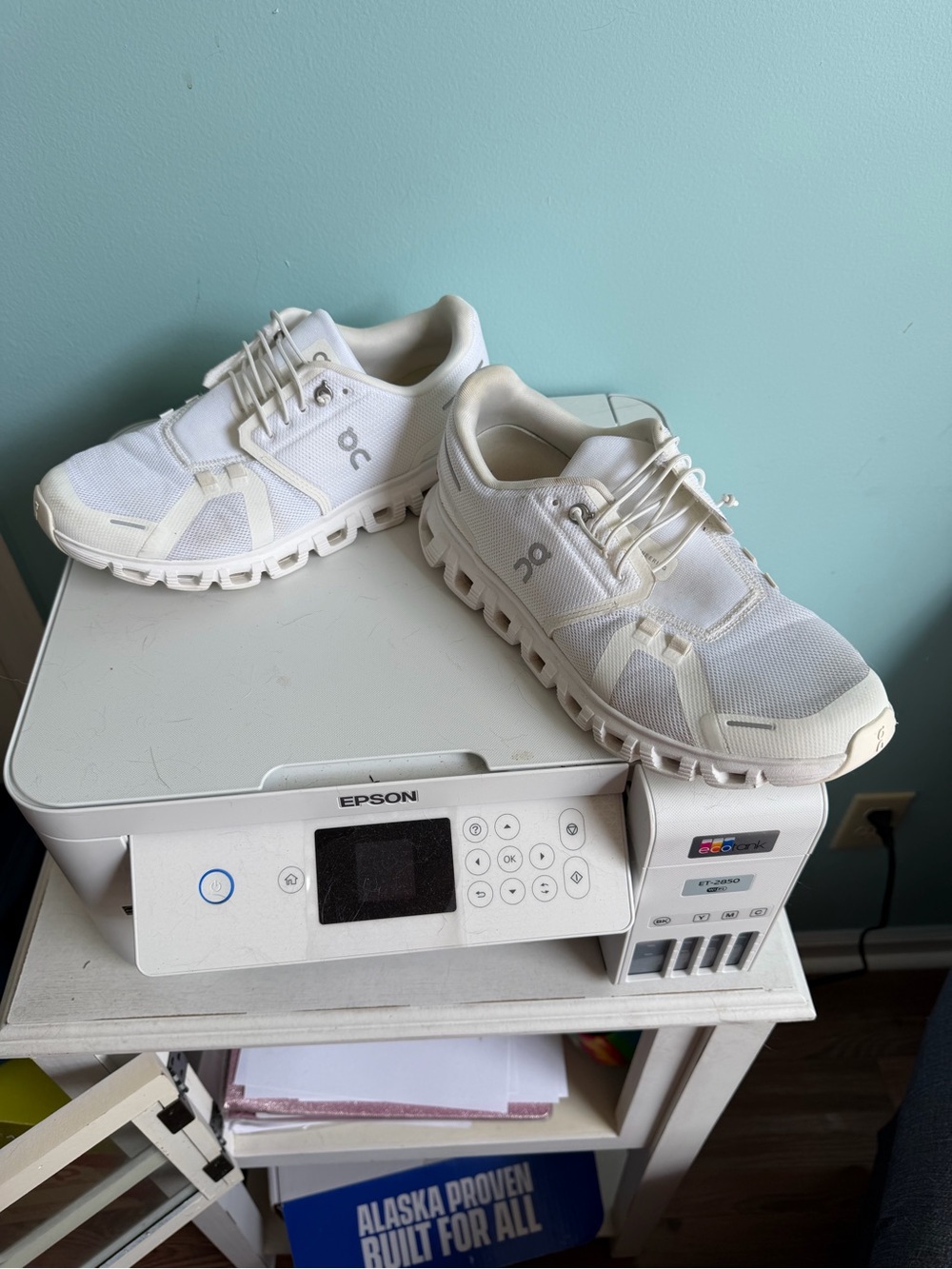 On Running Cloudflow Lightweight White Running Shoes (Women’s)